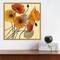 Pumpkin Poppies II by Shirley Novak 16-in. W x 16-in. H. Canvas Wall Art Print Framed in Natural
